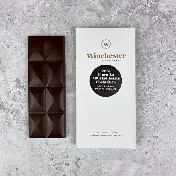 70% Costa Rica (Finca La Amistad Estate) single origin dark chocolate bar