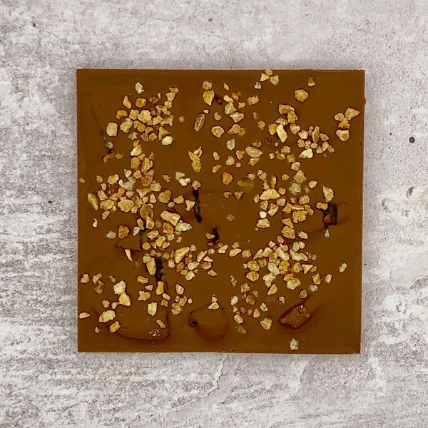 Almond, orange and sea salt milk chocolate bar