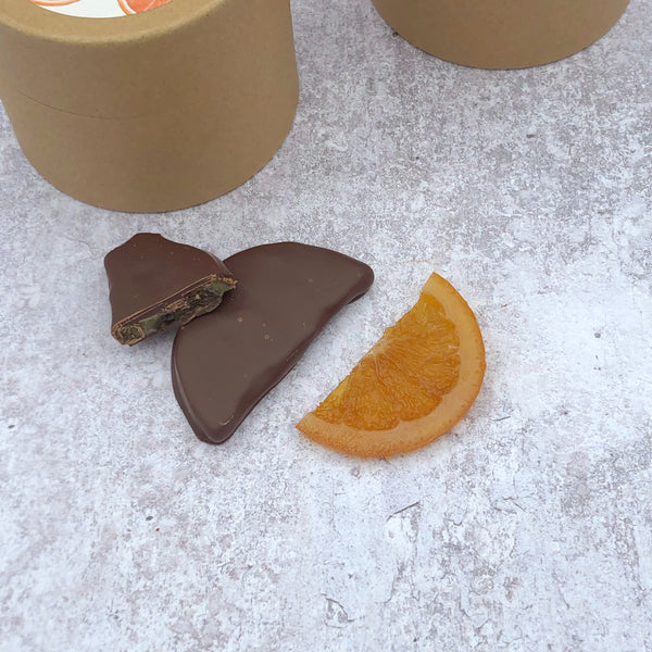 Dark chocolate orange segments